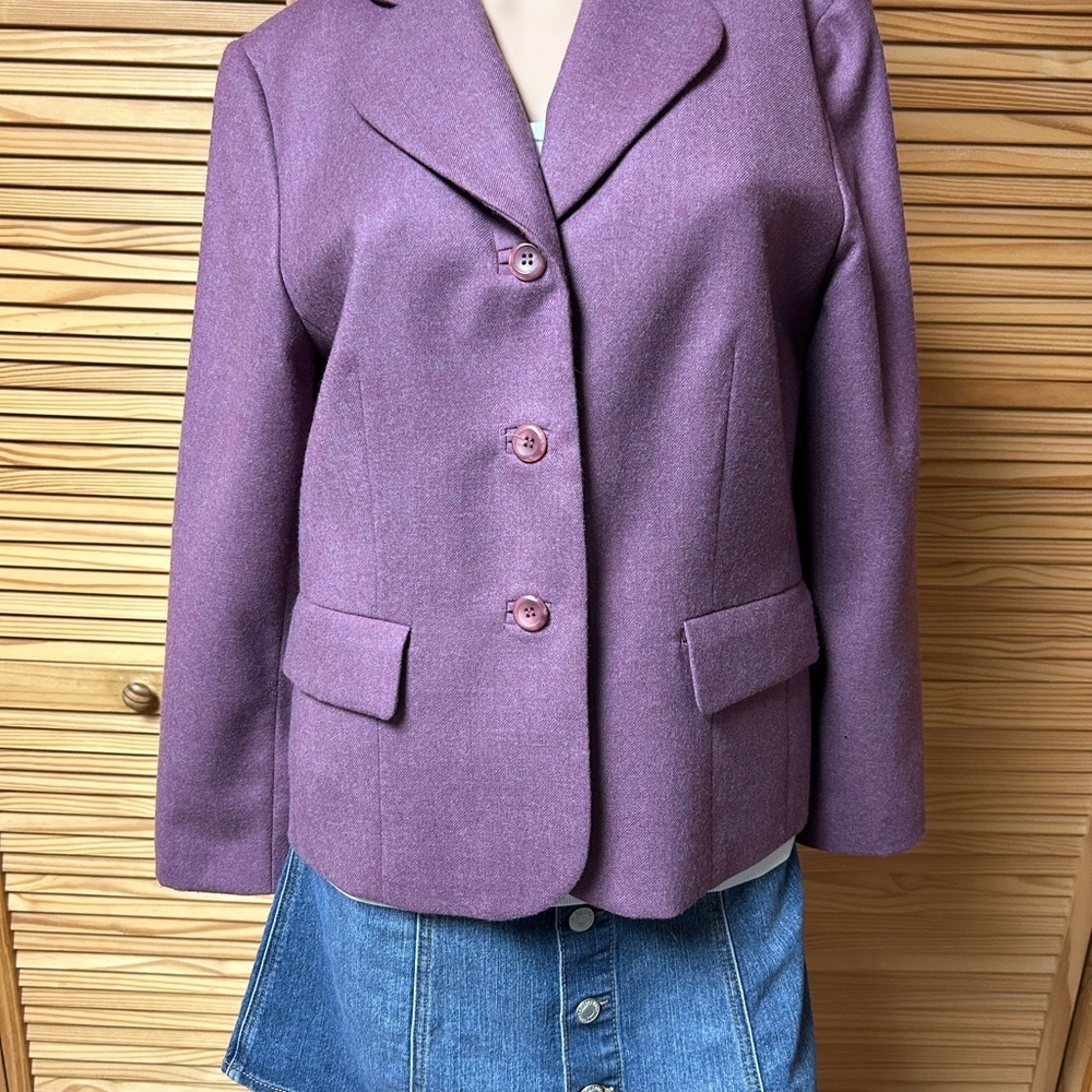 100% wool women’s Pendleton jacket blazer size 10 medium mauve business casual